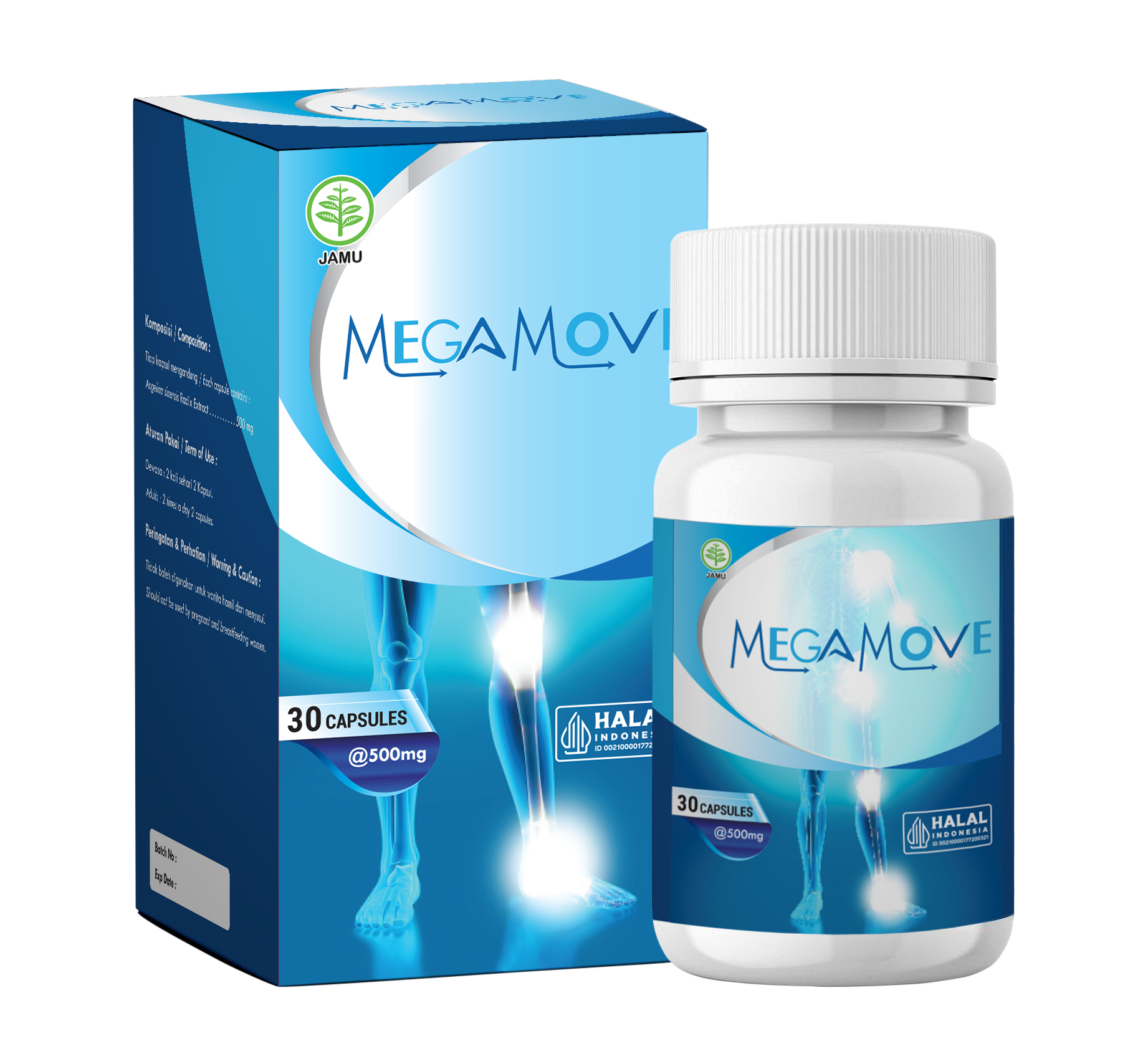 Megamove - Suplemen herbal alami untuk kesehatan sendi dan tulang rawan
